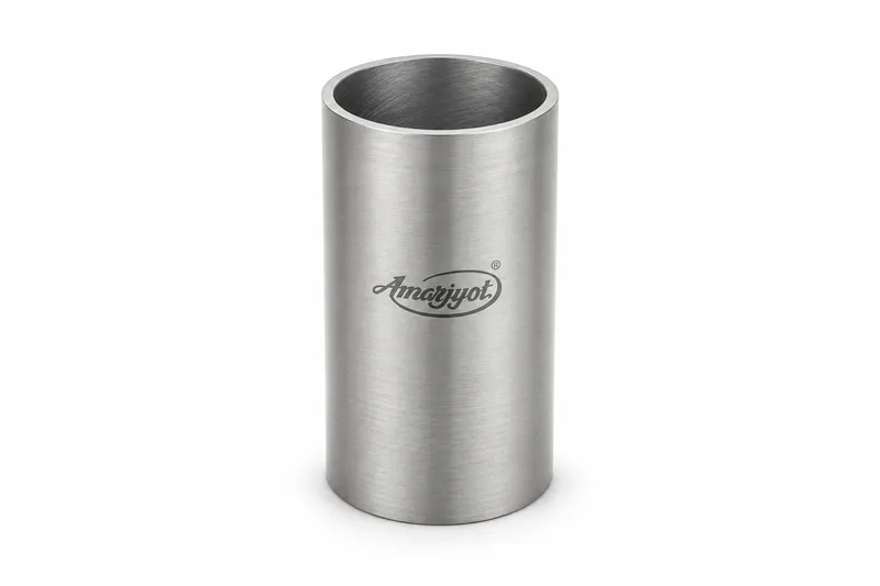 A single plain thin-wall Amarjyot cylinder sleeve with the Amarjyot logo etched on it