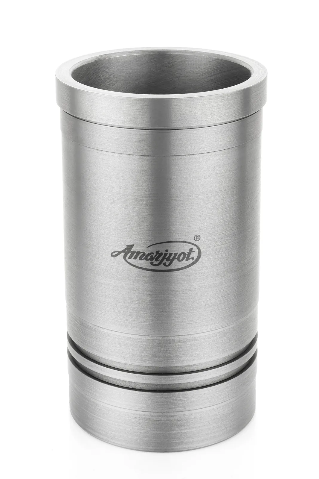 Large machined Amarjyot cylinder liner with sealing grooves near the base